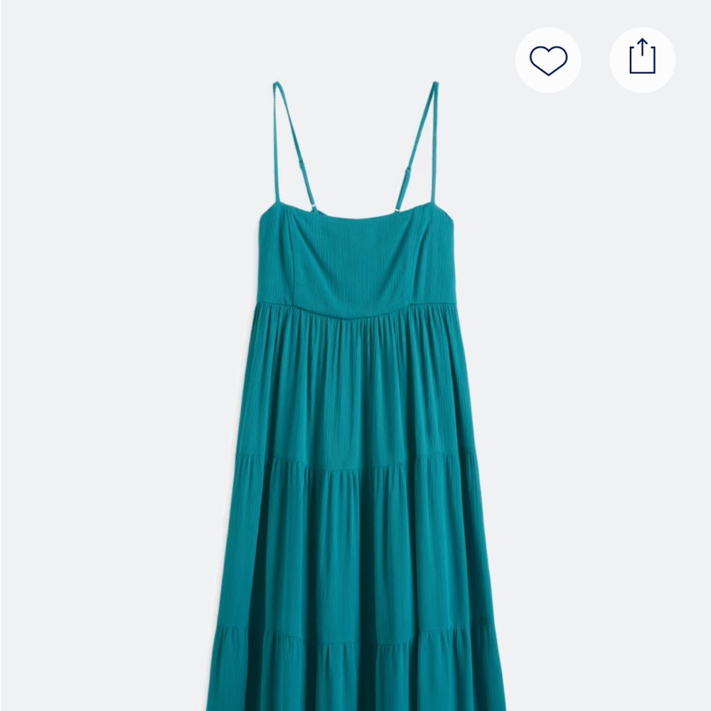 Teal Sleeveless Midi Dress - Picture 5 of 7